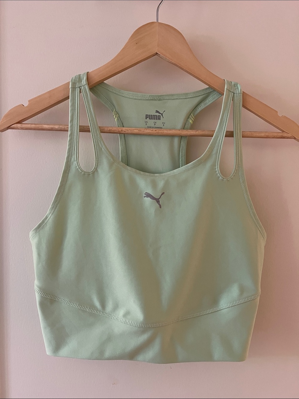 Puma Mint Green Double-Strap Crop Top